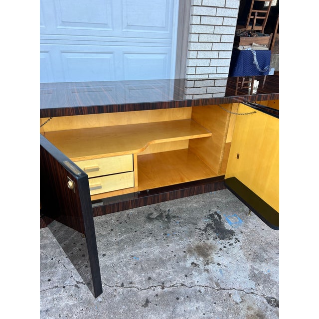 French Art Deco 1930's Macassar Ebony Sideboard For Sale - Image 10 of 12