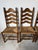 French Country Vintage French Country Style Tall Ladder Back Rush Seat Dining Chairs – Set of 4 For Sale - Image 3 of 18
