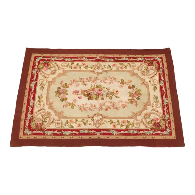 Neoclassical Elegance: A 19th-Century French Aubusson Tapestry For Sale