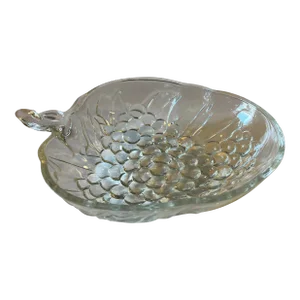 Vintage Clear Glass Fruit Bowl Bundle of Grape