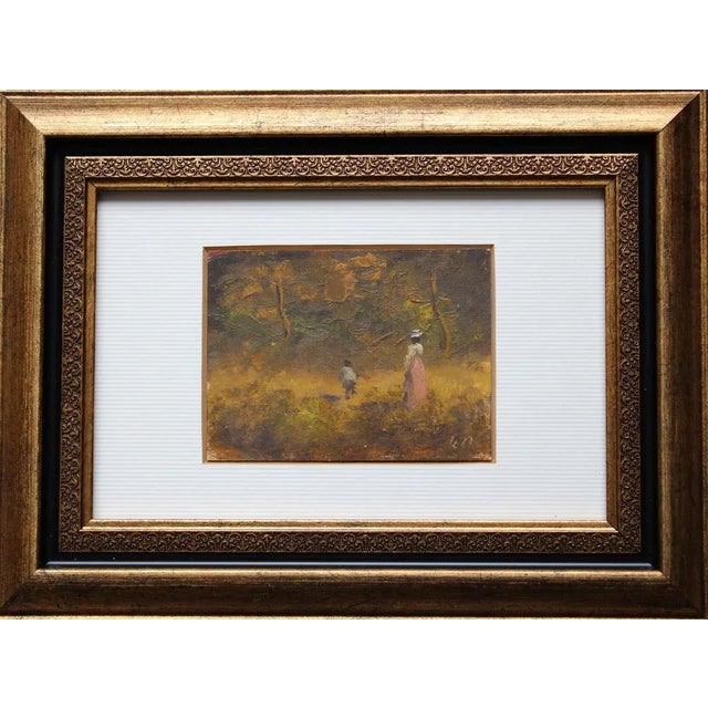 Antonio Leto, Landscape, 1890s, Oil on Board, in Good conditions. Designed 1890 to 1919 This piece is attributed to the...