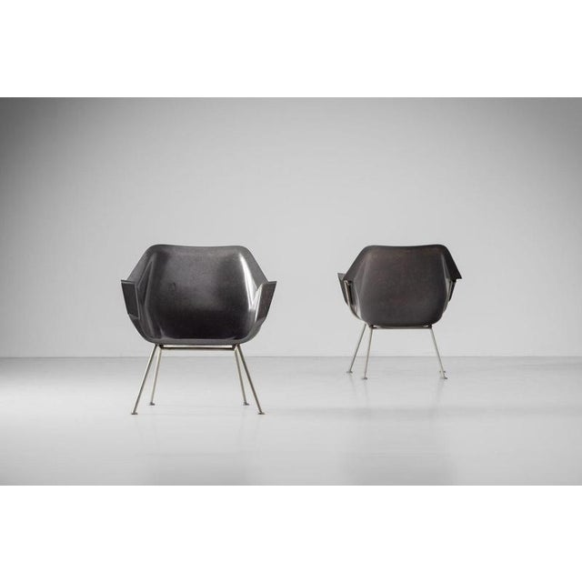Metal Model 416 Armchairs by Wim Rietveld and Andre Cordemeyer for Gispen, 1957, Set of 2 For Sale - Image 7 of 18