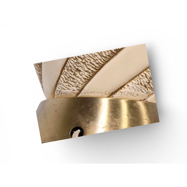 Vintage Mid Century Plaster Table Lamp by Quartitle Creative Corp. C. 1960's For Sale - Image 14 of 16