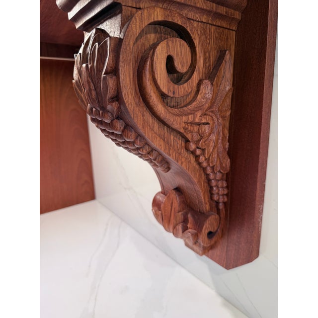 2020s Stunning Hand Carved Mahogany Wet Bar. For Sale - Image 5 of 12