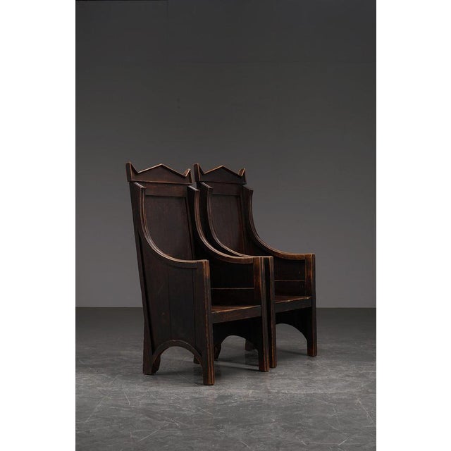Antique Architectural Chairs, Set of 2 For Sale - Image 3 of 18