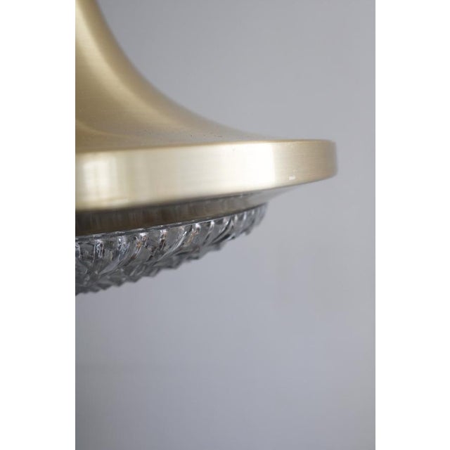 Metal Pendant Lamp in Crystal Glass from Vitrika, Denmark, 1970s For Sale - Image 7 of 9