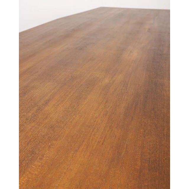 Vintage Italian Metal and Wood Table, 1960s For Sale - Image 6 of 12