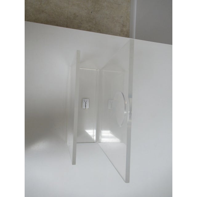 Mid-Century Modern Vintage Mid-Century Lucite Magazine Rack For Sale - Image 3 of 5