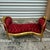 Marquis French Style Tufted Bench Red Velvet For Sale - Image 4 of 11