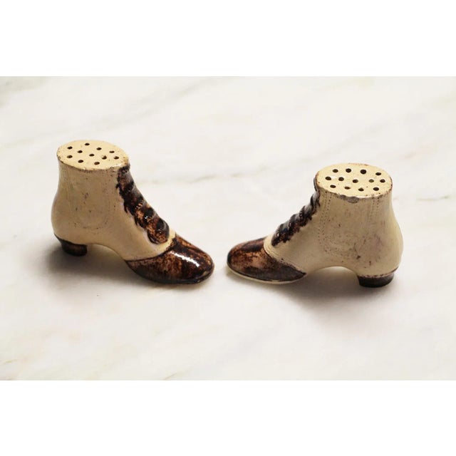 19th Century, Victorian Toothpick Holder Depicting Woman Shoes - Set of 2 For Sale - Image 6 of 13