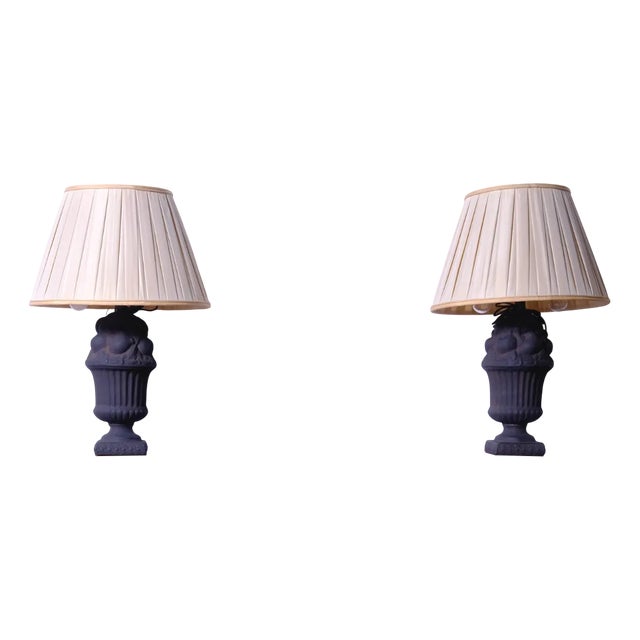 Cast Iron Table Lamp, 1960s, Set of 2 For Sale