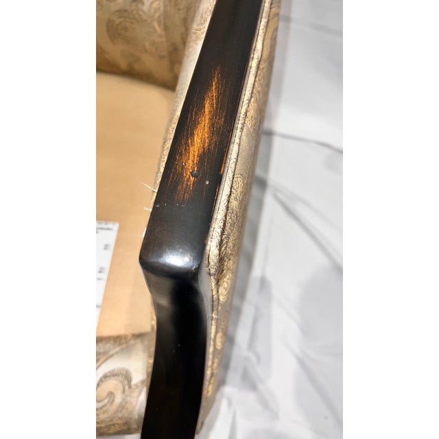 Gold 2010s Arhaus Paisley Upholstery Lounge Chairs - Set of 2 For Sale - Image 8 of 12