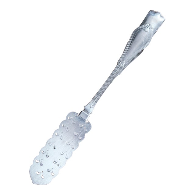 Antique Silver Plated Tiffany & Co Asparagus Serving Tongs For Sale