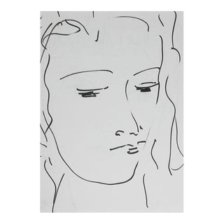 Vintage Quick Portrait Sketch Drawing For Sale