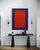 Bodasca, Red on Blue Abstract Composition, 2025, Acrylic on Canvas For Sale - Image 11 of 13