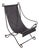 David Hicks Campache Style Wrought Iron and Leather Sling Back Chair For Sale