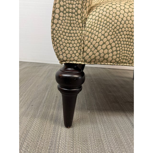 Contemporary Wingback Chair With Spiral Pattern For Sale - Image 10 of 12