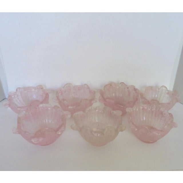 Fratelli Toso Fratelli Toso Murano Pink Bowls & Plates, Set of 7 For Sale - Image 4 of 10