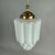 Art Deco White Opaline Glass and Brass Skyscraper Pendant Light, 1930s For Sale - Image 6 of 13