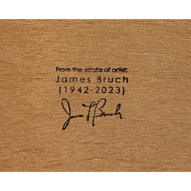 Textile Abstract Oil on Canvas Painting by James L. Bruch For Sale - Image 7 of 8