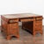 Chinoiserie 19th Century Victorian Red Chinoiserie Faux Bamboo English Partners Desk For Sale - Image 3 of 14