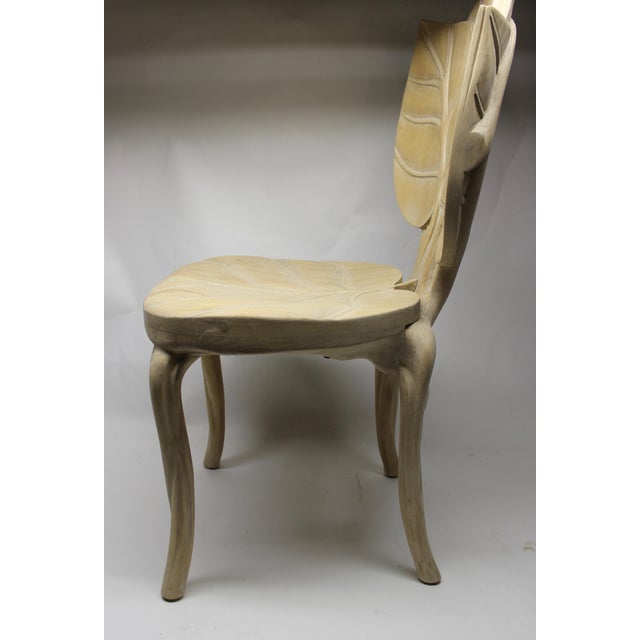 Organic Leaf Shape Wood Chair by Bartolozzi and Maioli Chairish