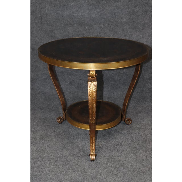 Century Furniture Pair of Solid Brass or Bronze Patinated Gueridons by Century Furniture Company For Sale - Image 4 of 10