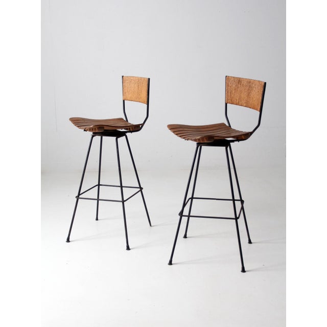 Mid-Century Stools Pair For Sale - Image 16 of 17