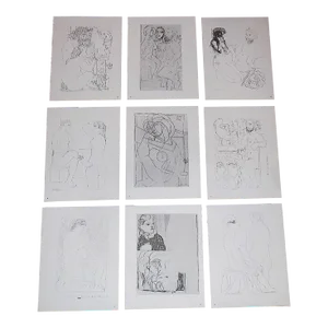 Vintage Mid Century Modern Picasso Lithographs - Set of 9