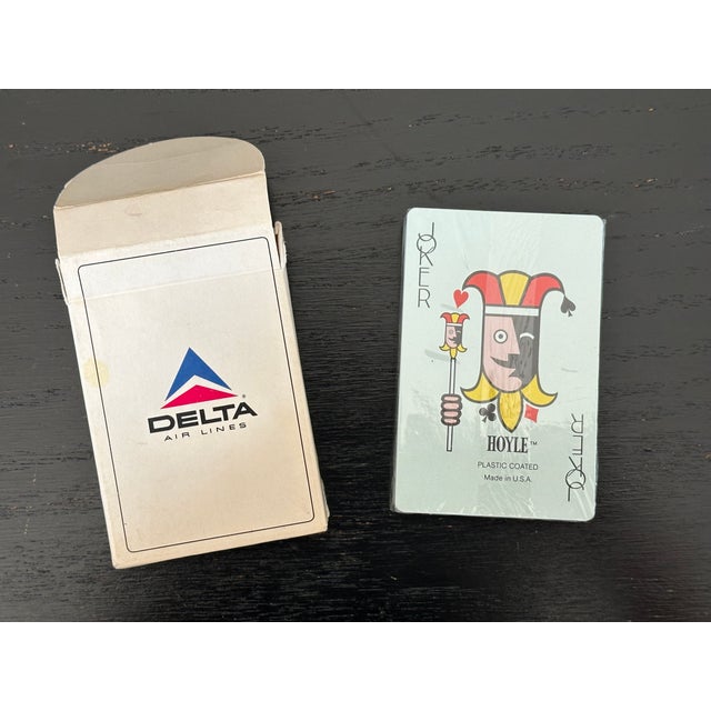 American Vintage Delta Airlines Jack Laycox Statue of Liberty New York City Playing Cards For Sale - Image 3 of 9