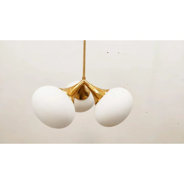 Sputnik Pendant in Brass with Three Suspensions For Sale - Image 14 of 17