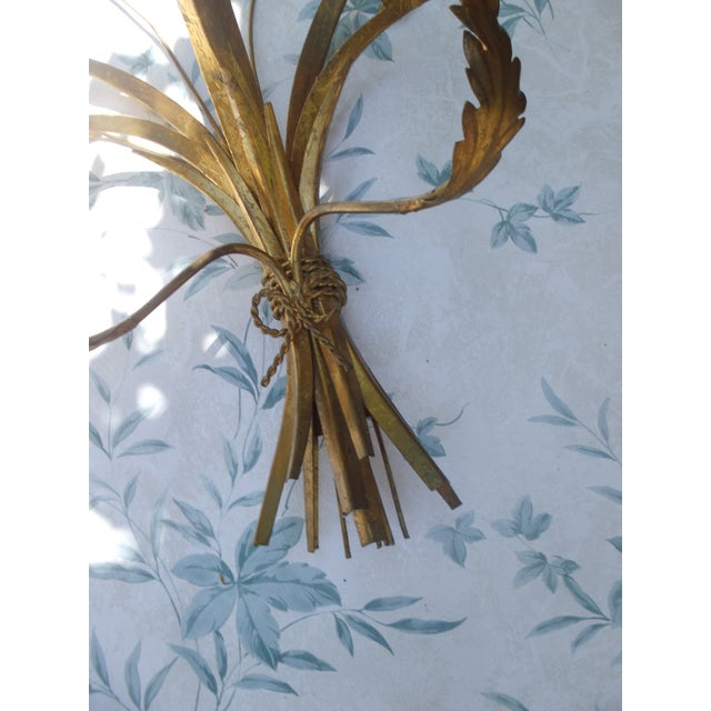 Vintage Gold-Plated Wall-Mounted Candleholders, 1970s, Set of 2 For Sale - Image 9 of 18