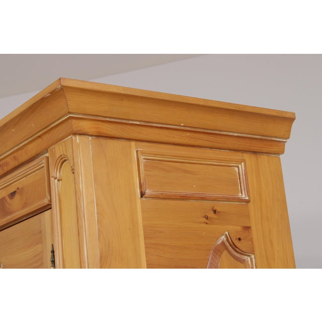 Chippendale Distressed Washed Pine Bar Cabinet For Sale - Image 16 of 18