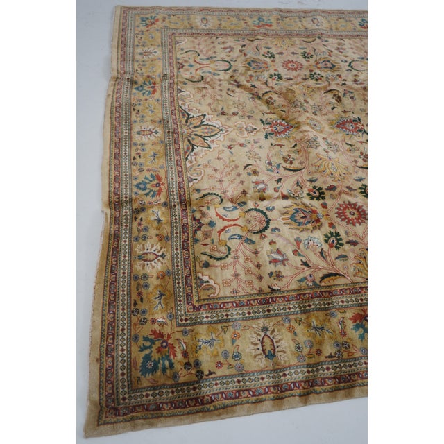 1950s Vintage Approx. 9x12 Wool Oriental Rug For Sale - Image 5 of 13