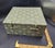 This marvelous vintage 1980s Chinese storage or jewelry box is created in gorgeous gray and blue brocade silk with the...