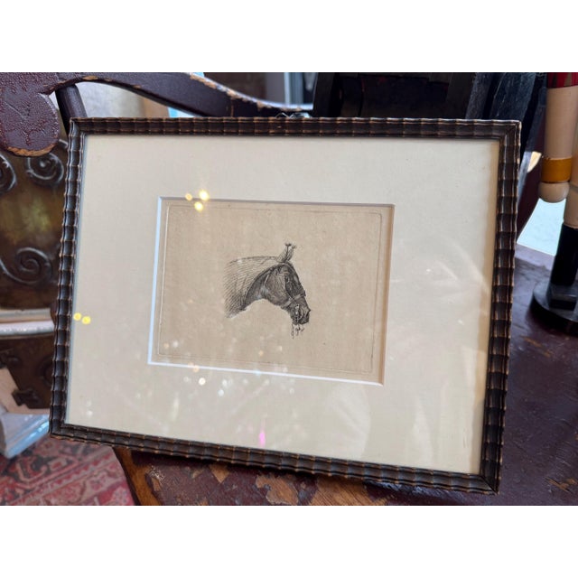 Set of 3 matted and framed etchings of horse heads c.1800 by Dutch artist Johannes Bemme (1775-1841.) I’m reluctant to...