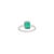 Classic Bezel Set Green Onyx Solitaire Ring in 925 Silver- Unisex Ring - Size 8 For Sale - Image 4 of 12