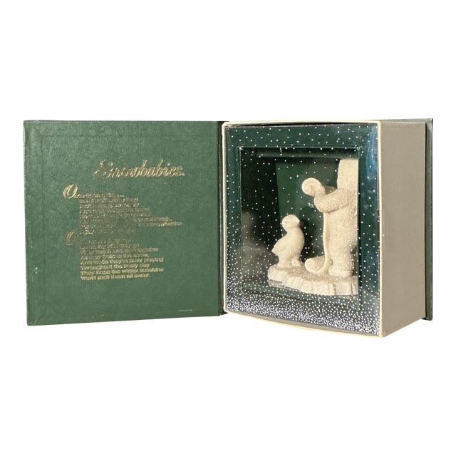 Vintage Department 56 "Snowbabies" Figurine "Are You on My List? In Original Packinging, Retired 1998 For Sale