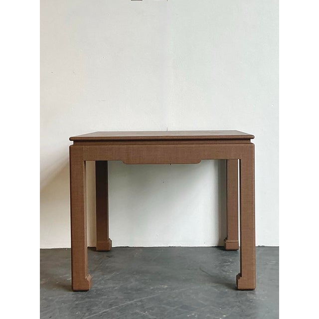 Vintage Boho Lacquered Grasscloth Game Table For Sale - Image 9 of 12