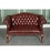 Hollywood Regency Regency Camel Back Chesterfield Sofa in Hand-Dyed Burgundy Leather For Sale - Image 3 of 10