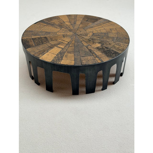 Brutalist Belgian Coffee Table by Jules Dewaele for Pia Manu, Belgium, 1960s For Sale - Image 12 of 12