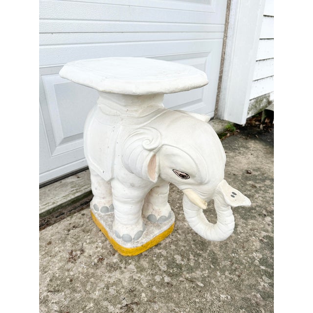 Mid 20th Century Vintage Elephant Garden Stool For Sale - Image 5 of 8