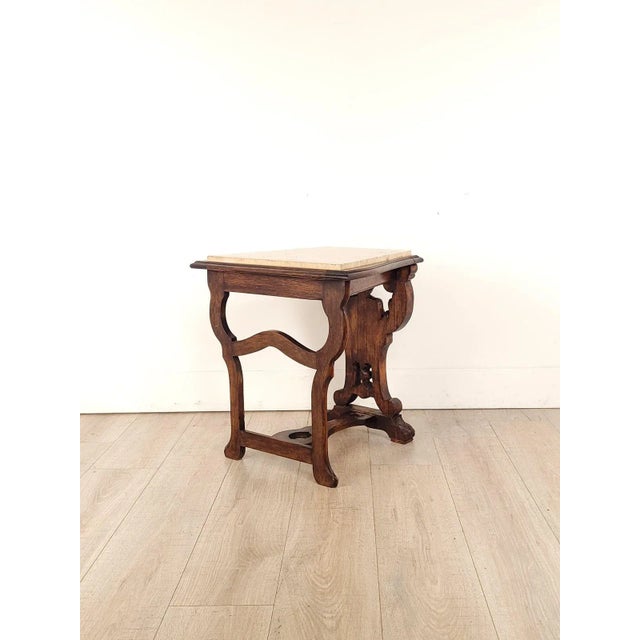 Renaissance Revival Marble Top Side Table, 1920s For Sale - Image 4 of 11