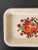 Vintage Victorian Floral Red Roses & Ivory Toleware Tray or Coaster For Sale - Image 10 of 12