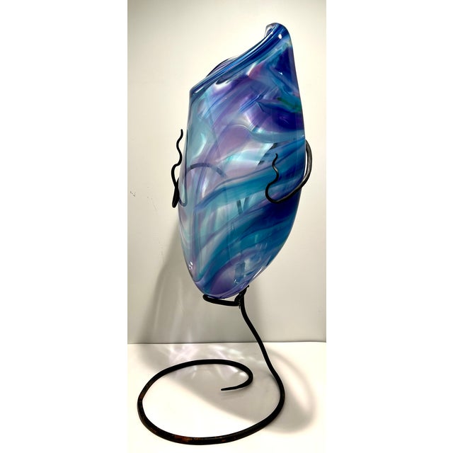 David Lindsey “Signature Series” Large Studio Art Glass Vessel Sculpture, 1998 For Sale In Detroit - Image 6 of 12