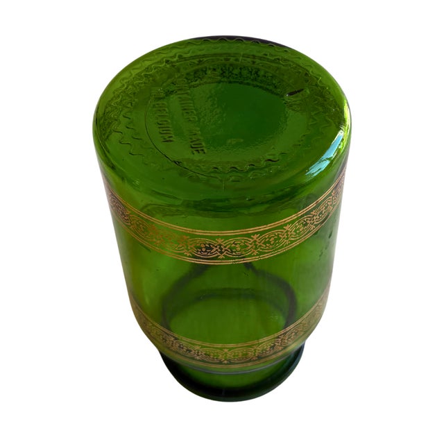 1920s Belgian Cobalt Green Apothecary Jars, 1920s, Set of 3 For Sale - Image 5 of 10