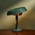 Metal Rationalist Table Lamp in Green Lacquered Metal and Brass with Adjustable Shade, Italy For Sale - Image 7 of 7