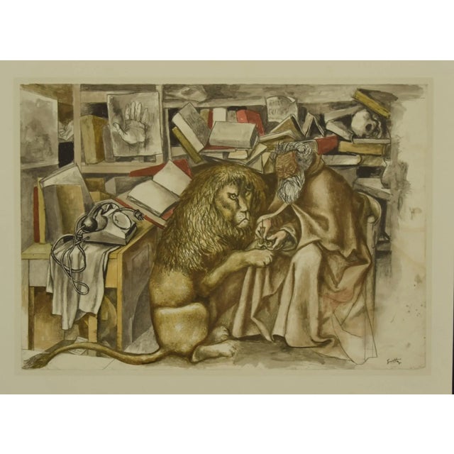 St Daniel is a vintage offset print realized after Renato Guttuso. The picture is in very good conditions, no signature....