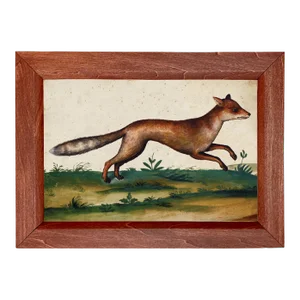 Red Fox Watercolor Framed Print
