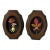 Vintage Mid Century Brutalist Metal Sculpture Mushroom and Leaves Wall Plaques - A Pair For Sale
